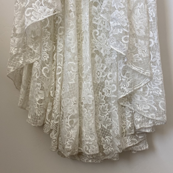 Revolve The JetSet Diaries White Lace High Low Dress Size: XS - Picture 6 of 11